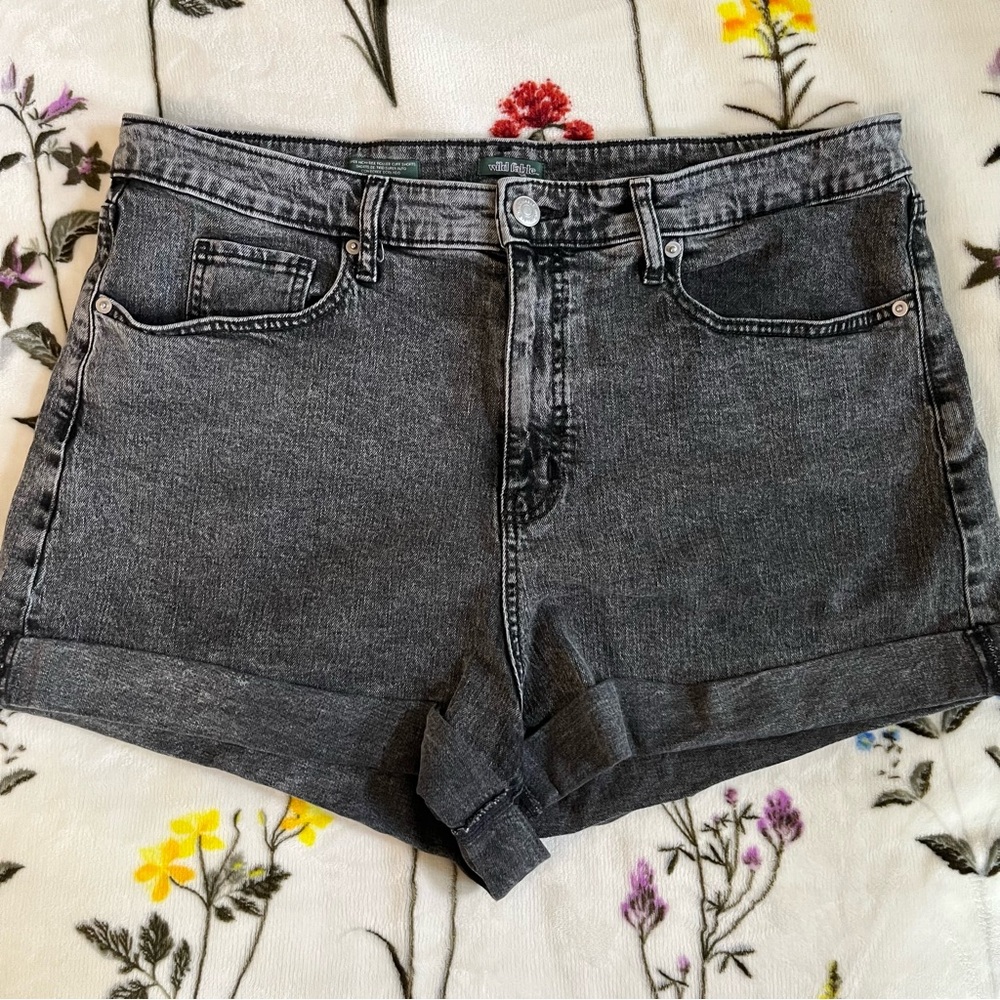 Women's Black Denim Shorts
